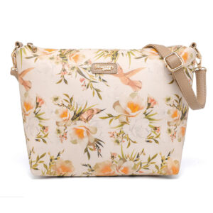 FLORAL CREAM SLING BAG